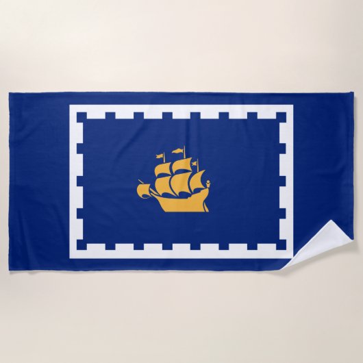 Stadtflagge Quebec (Québec, Kanada) Strandtuch (Vorderseite)