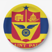 Stadtflagge Saint Paul Pappteller (Vorderseite)