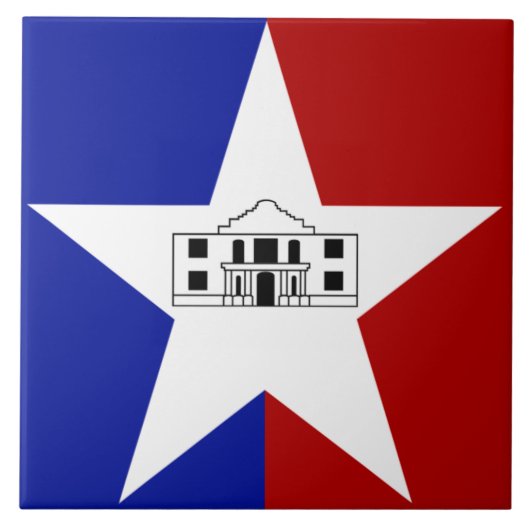Stadtflagge San Antonio Fliese (Vorderseite)