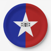 Stadtflagge San Antonio Pappteller (Vorderseite)
