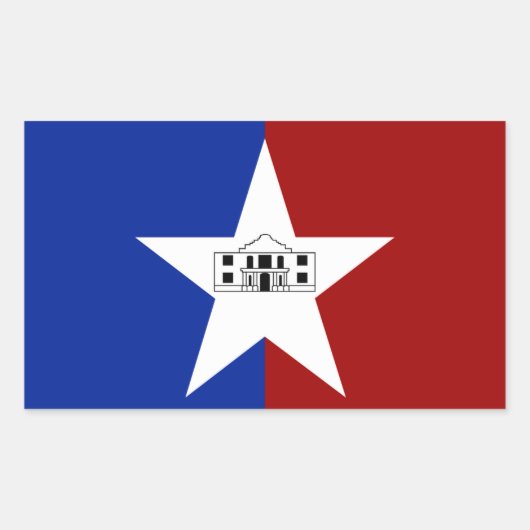 Stadtflagge San Antonio (Texas) Rechteckiger Aufkleber (Vorderseite)
