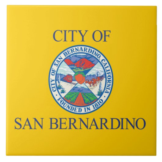 Stadtflagge San Bernardino Fliese (Vorderseite)