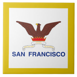 Stadtflagge San Francisco Fliese