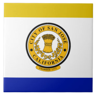 Stadtflagge San José Fliese