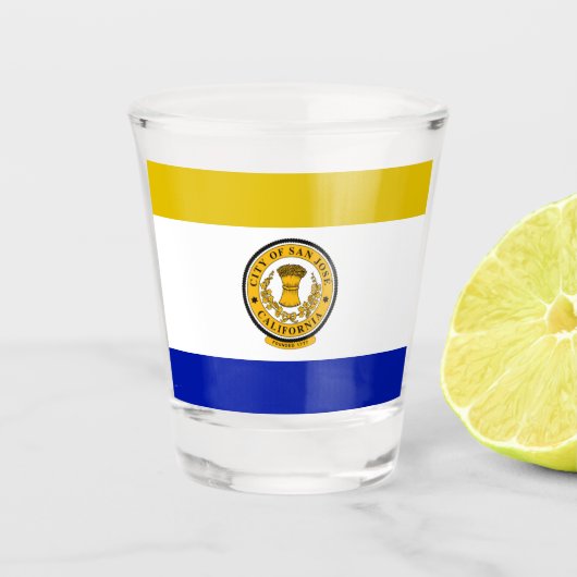 Stadtflagge San José Schnapsglas (Vorderseite)