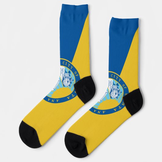 Stadtflagge Santa Ana (Kalifornien) Socken (Linkes Detail)