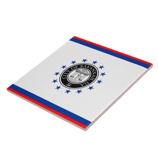 Stadtflagge Savannah Fliese (Seite)
