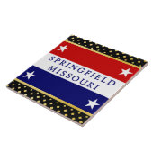 Stadtflagge Springfield (Missouri) Fliese (Seite)