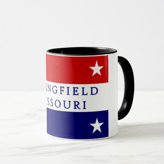 Stadtflagge Springfield (Missouri) Tasse (VorderseiteRechts)