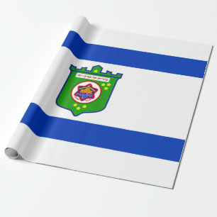 Stadtflagge Tel Aviv (Israel) Geschenkpapier