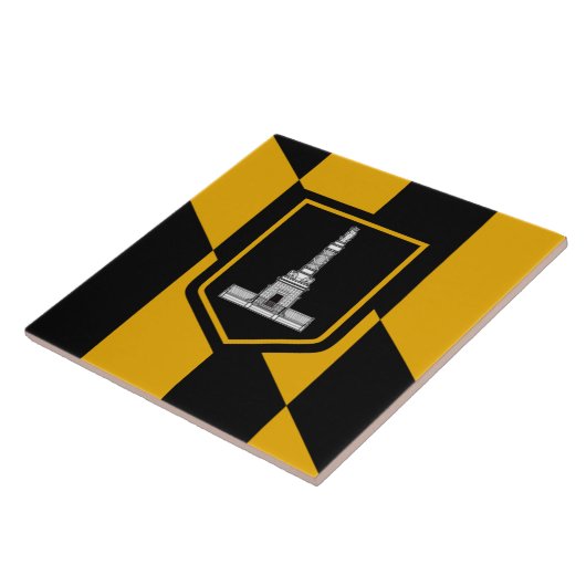 Stadtflagge von Baltimore Fliese (Seite)