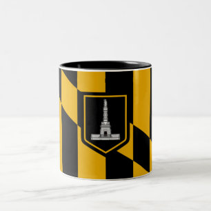 Stadtflagge von Baltimore Zweifarbige Tasse