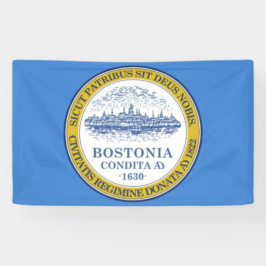 Stadtflagge von Boston (Massachusetts) Banner (Horizontal)