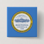 Stadtflagge von Boston (Massachusetts) Button (Vorderseite)