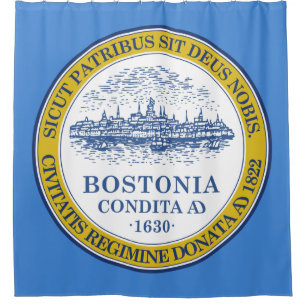Stadtflagge von Boston (Massachusetts) Duschvorhang