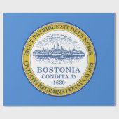Stadtflagge von Boston (Massachusetts) Geschenkpapier (Flach)