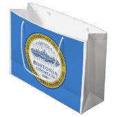 Stadtflagge von Boston (Massachusetts) Große Geschenktüte (Vorderseite Schrägansicht)
