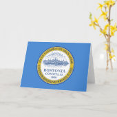 Stadtflagge von Boston (Massachusetts) Karte (Gelbe Blume)