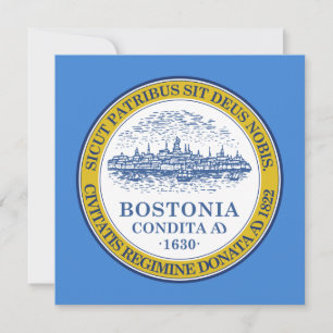 Stadtflagge von Boston (Massachusetts) Karte