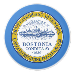Stadtflagge von Boston (Massachusetts) Keramikknauf