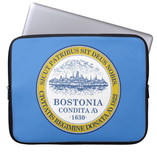 Stadtflagge von Boston (Massachusetts) Laptopschutzhülle (Vorderseite)
