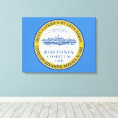 Stadtflagge von Boston (Massachusetts) Leinwanddruck (Insitu (Holzboden))