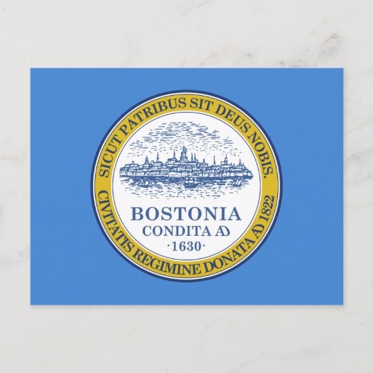 Stadtflagge von Boston (Massachusetts) Postkarte (Vorderseite)