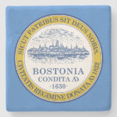 Stadtflagge von Boston (Massachusetts) Steinuntersetzer (Vorderseite)