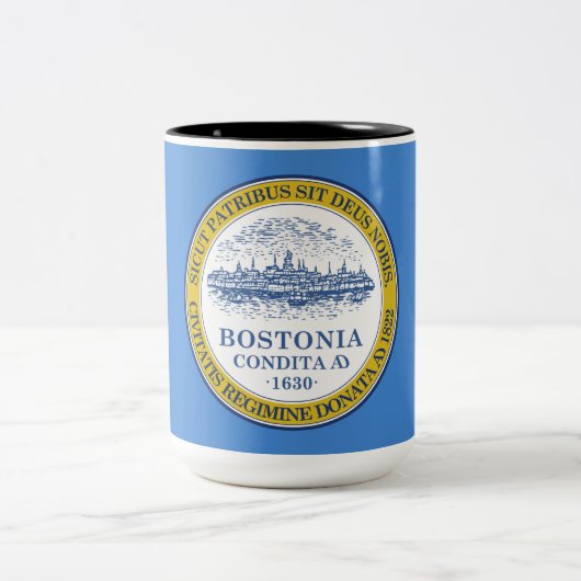 Stadtflagge von Boston (Massachusetts) Zweifarbige Tasse (Mittel)