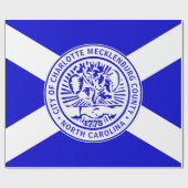 Stadtflagge von Charlotte (North Carolina) Geschenkpapier (Flach)