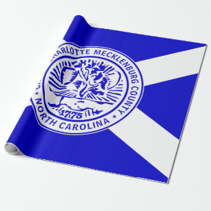 Stadtflagge von Charlotte (North Carolina) Geschenkpapier