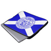 Stadtflagge von Charlotte (North Carolina) Laptopschutzhülle (Vorne Knopf)