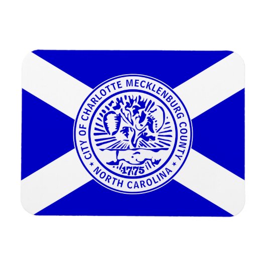 Stadtflagge von Charlotte (North Carolina) Magnet (Horizontal)
