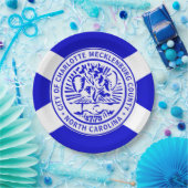 Stadtflagge von Charlotte (North Carolina) Pappteller (Party)