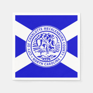 Stadtflagge von Charlotte (North Carolina) Serviette