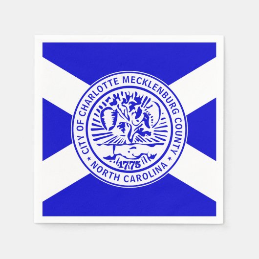 Stadtflagge von Charlotte (North Carolina) Serviette (Vorderseite)