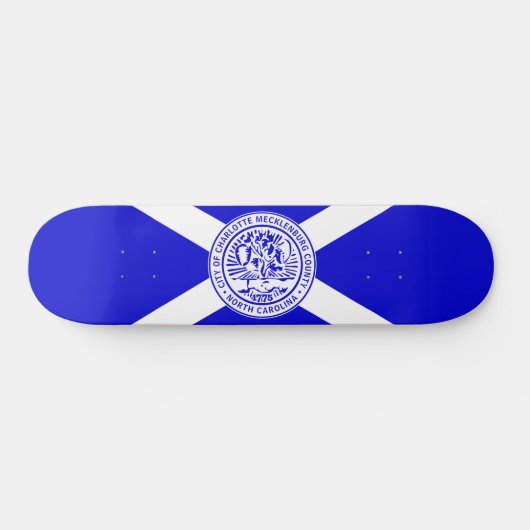 Stadtflagge von Charlotte (North Carolina) Skateboard (Horizontal)
