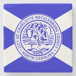 Stadtflagge von Charlotte (North Carolina) Steinuntersetzer