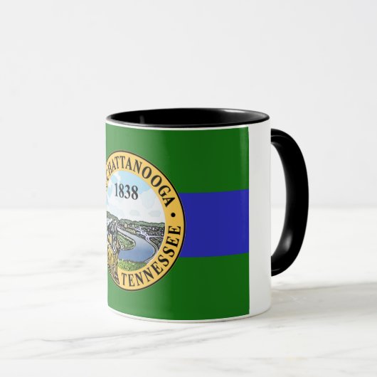 Stadtflagge von Chattanooga Tasse (VorderseiteRechts)