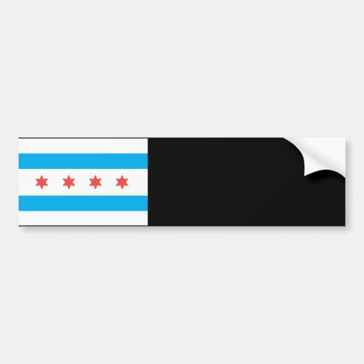 Stadtflagge von Chicago Autoaufkleber (Vorne)