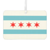 Stadtflagge von Chicago Autolufterfrischer (Rückseite)