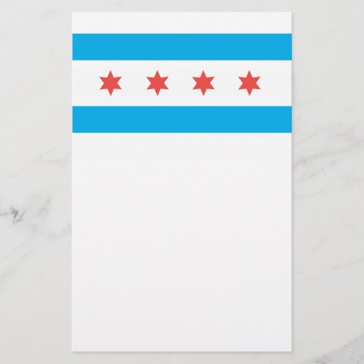 Stadtflagge von Chicago Briefpapier (Vorderseite)