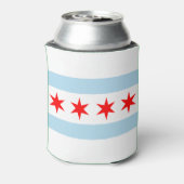 Stadtflagge von Chicago Dosenkühler (Kanne Rückseite)