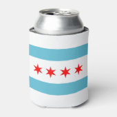 Stadtflagge von Chicago Dosenkühler (Kanne Vorderseite)
