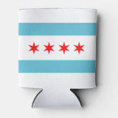 Stadtflagge von Chicago Dosenkühler (Vorderseite)