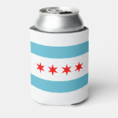 Stadtflagge von Chicago Dosenkühler (Kanne Rückseite)