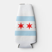 Stadtflagge von Chicago Flaschenkühler (Vorderseite)