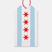 Stadtflagge von Chicago Geschenkanhänger (Rückseite)