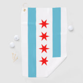 Stadtflagge von Chicago Golfhandtuch (Insitu)