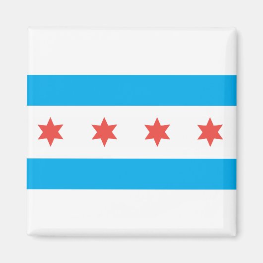 Stadtflagge von Chicago Magnet (Vorne)